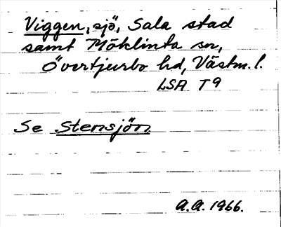 Bild på arkivkortet för arkivposten Viggen, se Stensjön
