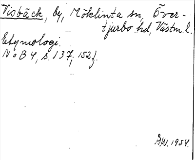 Bild på arkivkortet för arkivposten Visbäck
