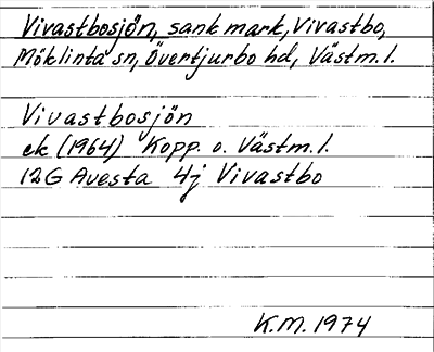 Bild på arkivkortet för arkivposten Vivastbosjön
