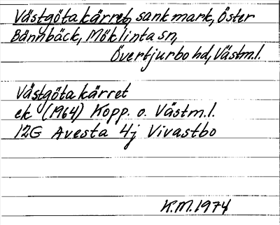Bild på arkivkortet för arkivposten Västgötakärret
