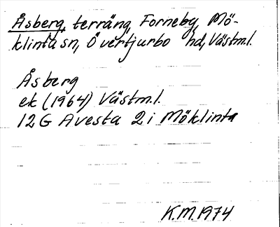 Bild på arkivkortet för arkivposten Åsberg
