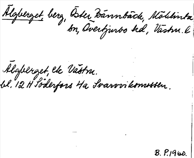 Bild på arkivkortet för arkivposten Älgberget