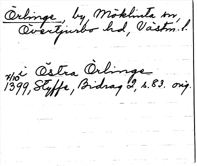 Bild på arkivkortet för arkivposten Örlinge