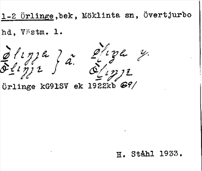 Bild på arkivkortet för arkivposten Örlinge
