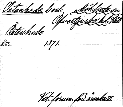 Bild på arkivkortet för arkivposten Östanhede