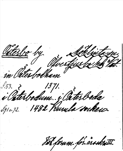 Bild på arkivkortet för arkivposten Österbo