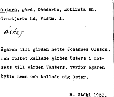 Bild på arkivkortet för arkivposten Östers