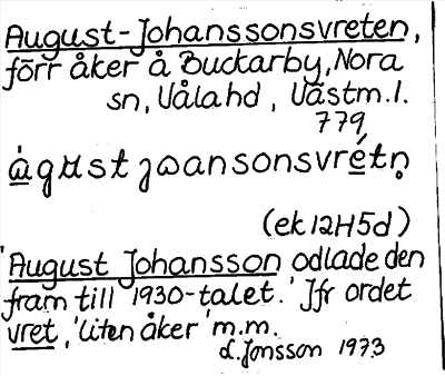 Bild på arkivkortet för arkivposten August-Johanssonsvreten