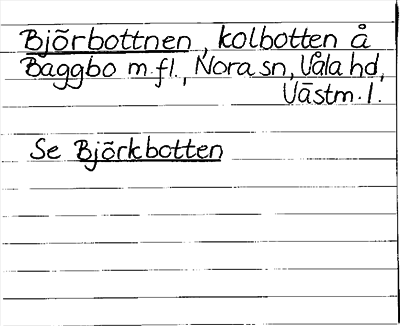 Bild på arkivkortet för arkivposten Björbottnen, se Björkbotten