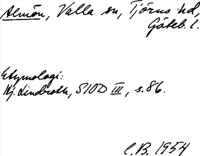 Bild på arkivkortet för arkivposten Almön