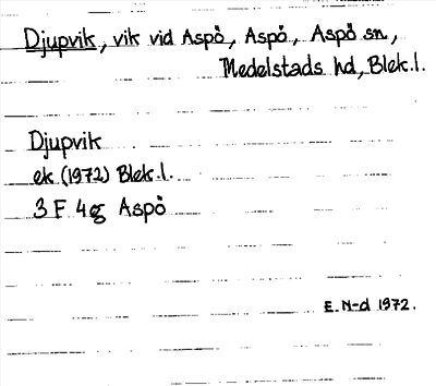 Bild på arkivkortet för arkivposten Djupvik