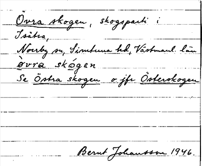 Bild på arkivkortet för arkivposten Övra skogen