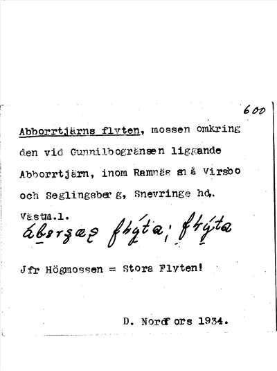 Bild på arkivkortet för arkivposten Abborrtjärns flyten