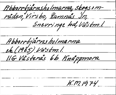 Bild på arkivkortet för arkivposten Abborrtjärnsholmarna