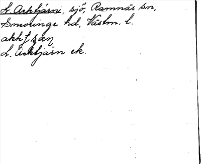Bild på arkivkortet för arkivposten Acktjärn, L.