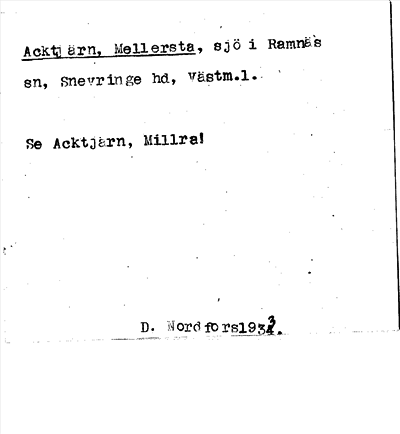 Bild på arkivkortet för arkivposten Acktjärn, Mellersta
