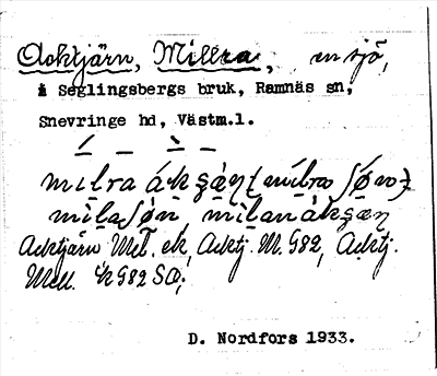 Bild på arkivkortet för arkivposten Acktjärn, Millra