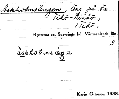 Bild på arkivkortet för arkivposten Askholmsängen