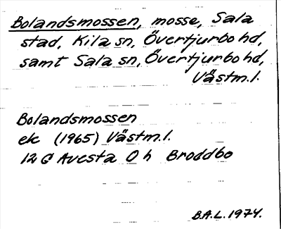 Bild på arkivkortet för arkivposten Bolandsmossen