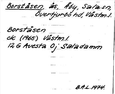 Bild på arkivkortet för arkivposten Borståsen