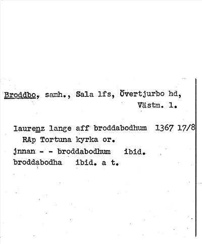 Bild på arkivkortet för arkivposten Broddbo