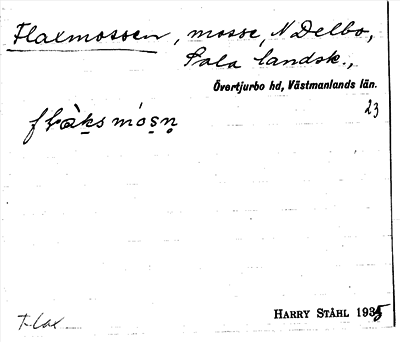 Bild på arkivkortet för arkivposten Flaxmossen