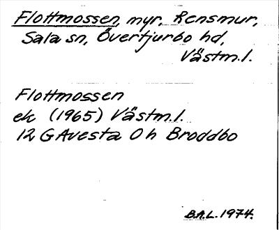 Bild på arkivkortet för arkivposten Flottmossen