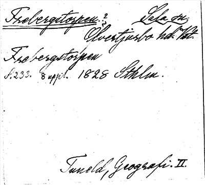 Bild på arkivkortet för arkivposten Frebergstorpen