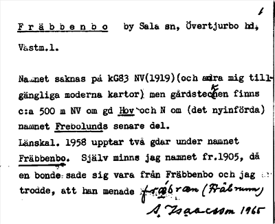 Bild på arkivkortet för arkivposten Fräbbenbo