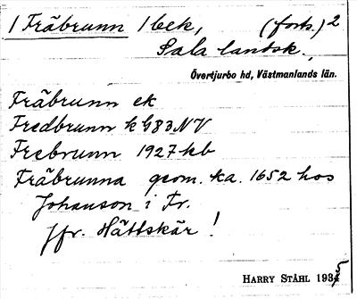 Bild på arkivkortet för arkivposten Fräbrunn