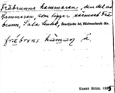 Bild på arkivkortet för arkivposten Fräbrunns hammaren