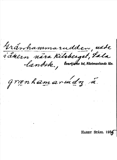 Bild på arkivkortet för arkivposten Gränhammarudden