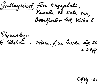 Bild på arkivkortet för arkivposten Gullagrind