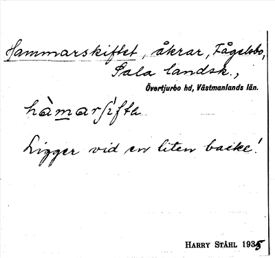 Bild på arkivkortet för arkivposten Hammarskiftet
