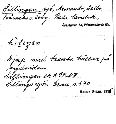 Bild på arkivkortet för arkivposten Hillingen