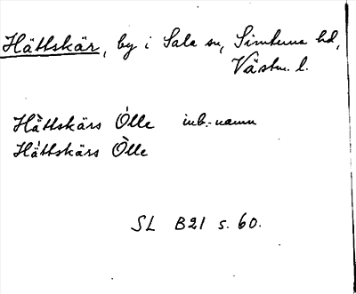 Bild på arkivkortet för arkivposten Hättskär