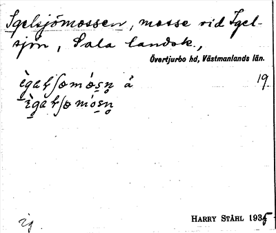 Bild på arkivkortet för arkivposten Igelsjömossen