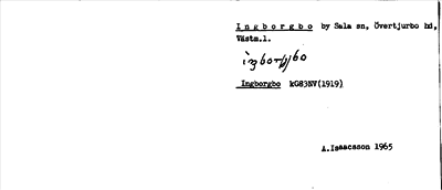 Bild på arkivkortet för arkivposten Ingborgbo
