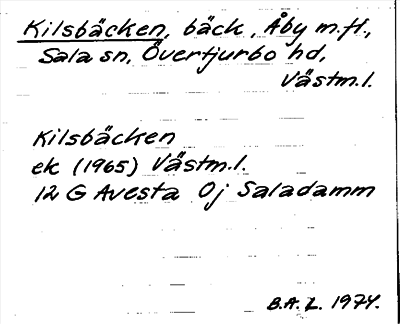 Bild på arkivkortet för arkivposten Kilsbäcken