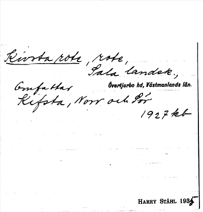 Bild på arkivkortet för arkivposten Kivsta rote