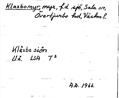 Bild på arkivkortet för arkivposten Klasbomyr