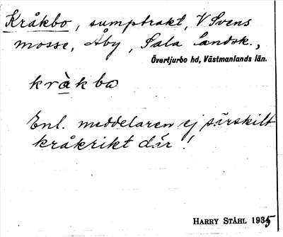 Bild på arkivkortet för arkivposten Kråkbo