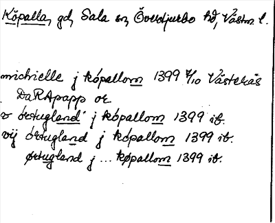Bild på arkivkortet för arkivposten Köpalla