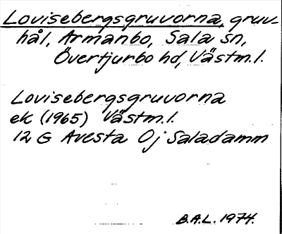 Bild på arkivkortet för arkivposten Lovisebergsgruvorna