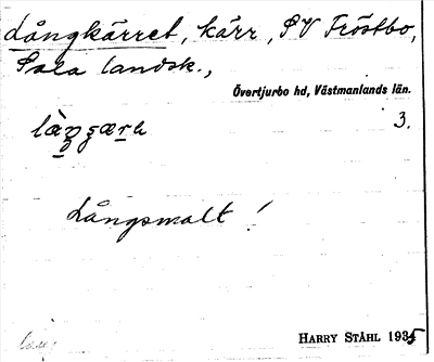 Bild på arkivkortet för arkivposten Långkärret