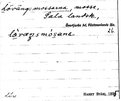 Bild på arkivkortet för arkivposten Lövängsmossarna