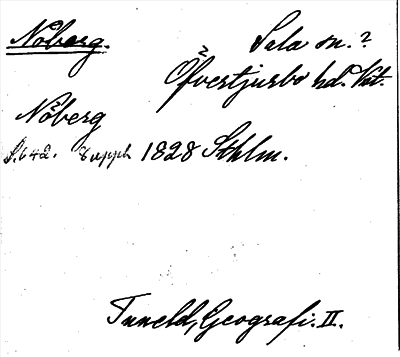 Bild på arkivkortet för arkivposten Nöberg