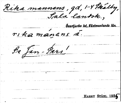 Bild på arkivkortet för arkivposten Rika mannes