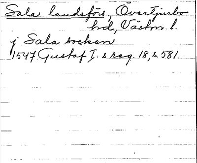 Bild på arkivkortet för arkivposten Sala landsförs.