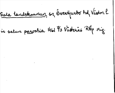 Bild på arkivkortet för arkivposten Sala landskommun